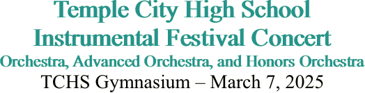 Temple City High School Instrumental Festival