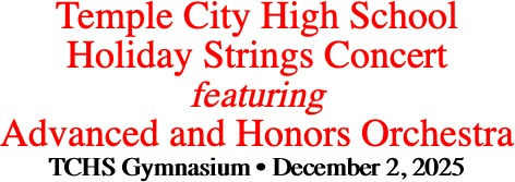 Temple City High School Holiday Strings