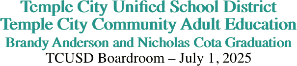 Temple City Unified School District Temple