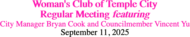 Woman's Club of Temple City Regular