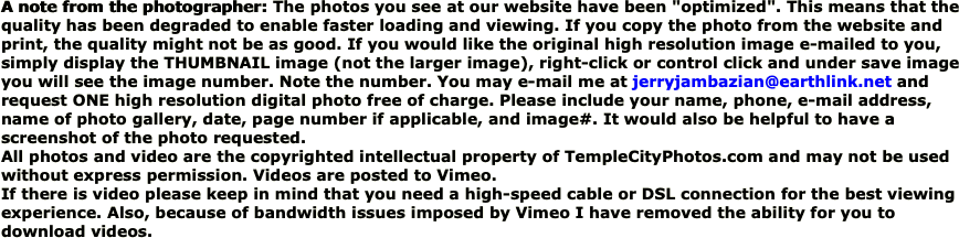 A note from the photographer: